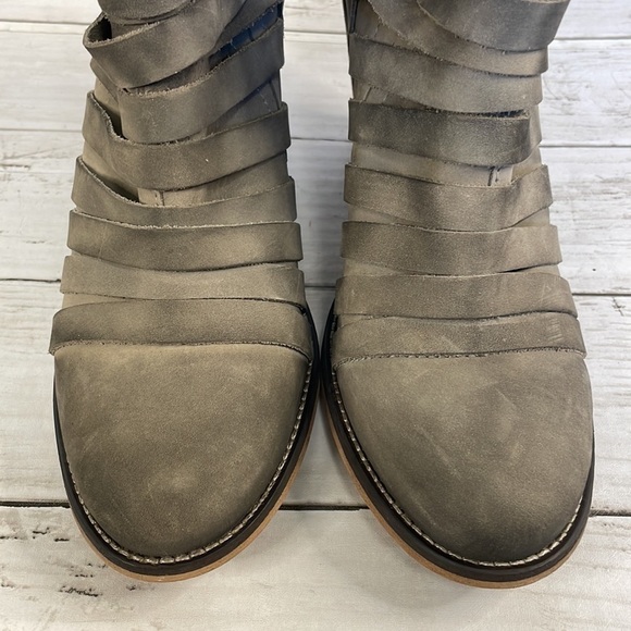 Free People Taupe Hybrid Strappy Heel Bootie - Picture 10 of 14
